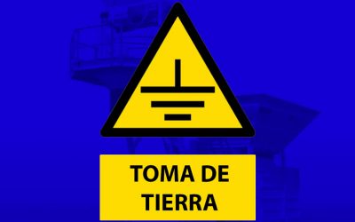 Instalación de toma a tierra en centrales de hormigón.